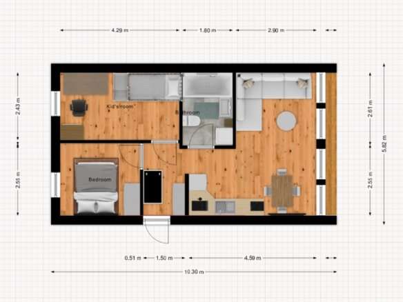 60m2 House