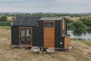 tiny house with solar panels