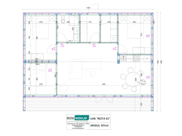 Modul 107 m²