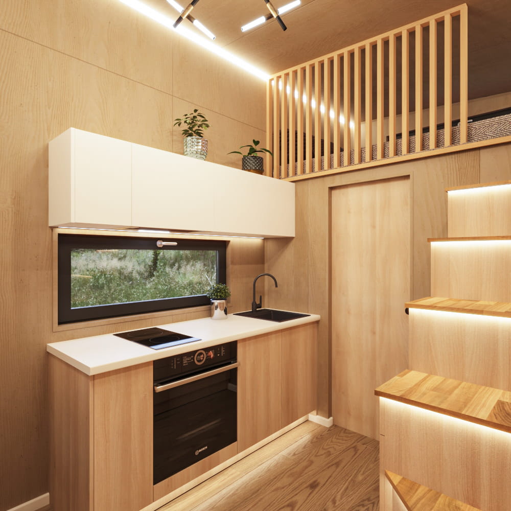 11 Tiny House Loft Mocha