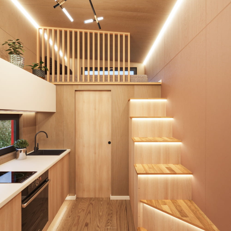 Tiny House Loft Mocha