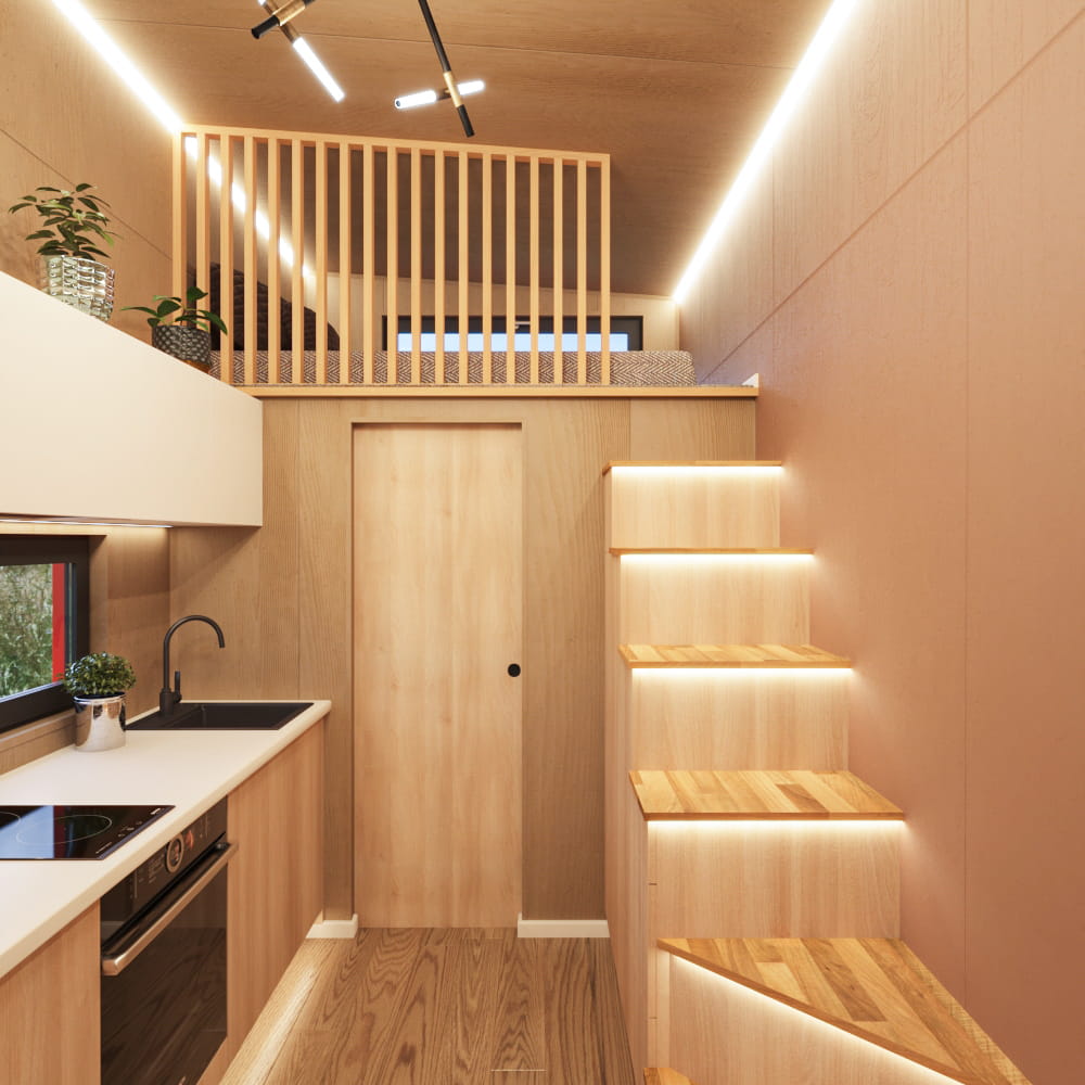 6 Tiny House Loft Mocha