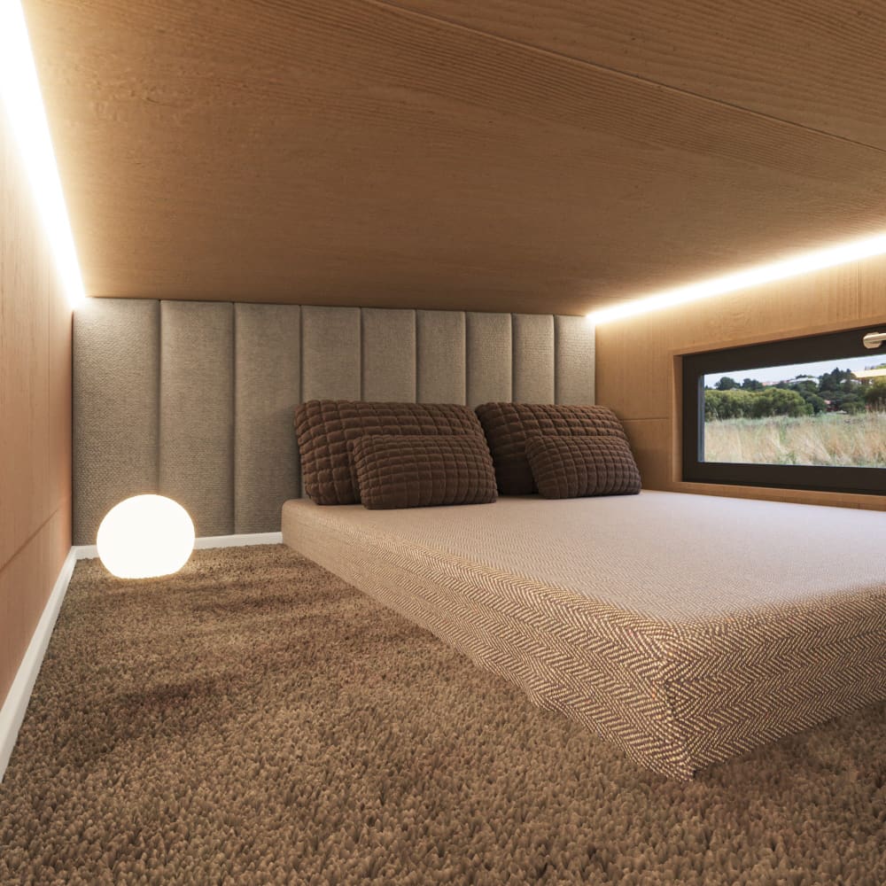 7 (1) Tiny House Loft Mocha