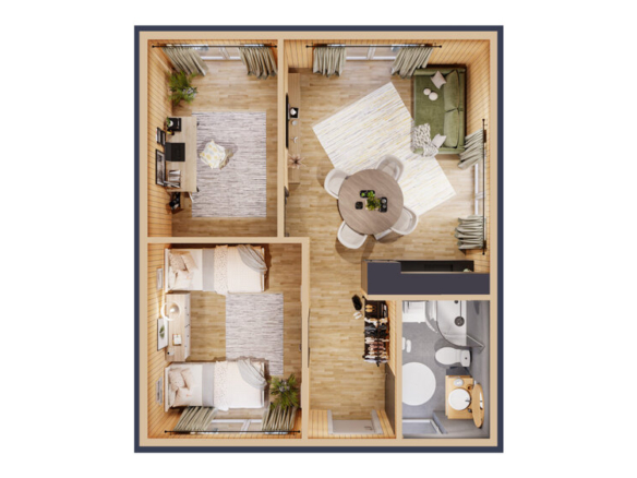 Cube House Premium-familiehus Zeus 50 m²