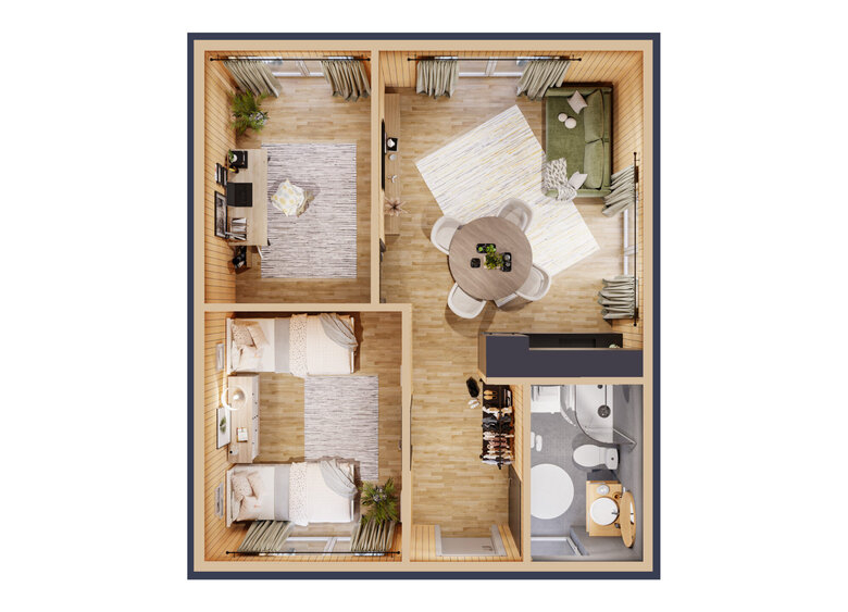 Cube House Premium-familiehus Zeus 50 m²