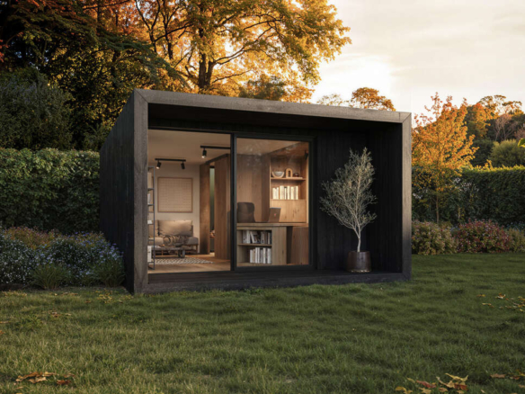 Nook Double – Stanza da giardino, tetto spiovente e portico