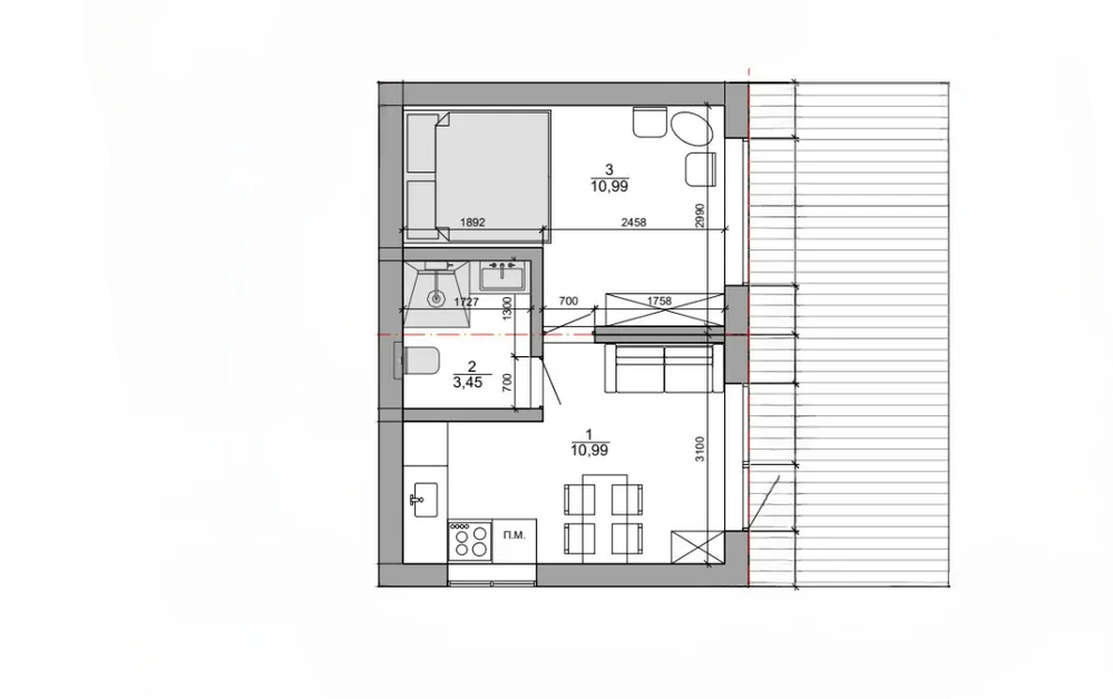 unitbud-34m2-28 Unitbud – 34m2