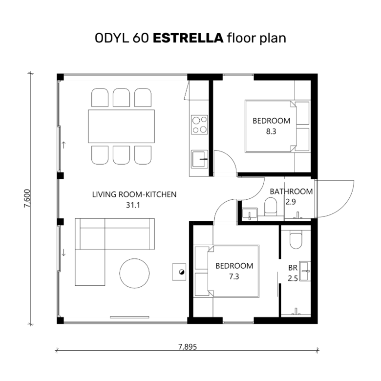 ODYL 60 2 BEDROOMS (3 floor plans)