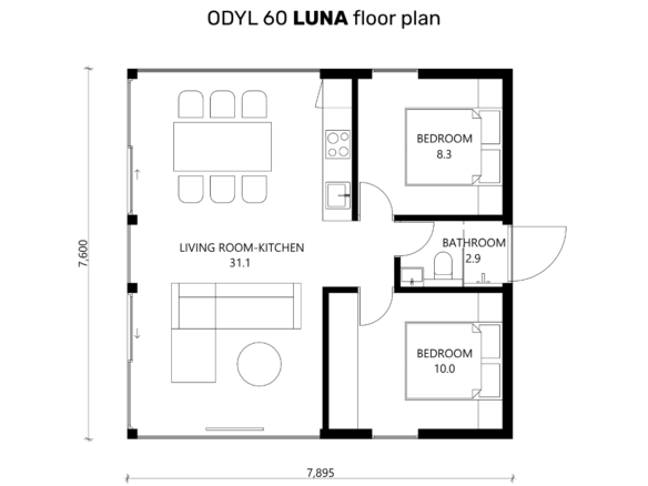 ODYL 60 2 BEDROOMS (3 floor plans)