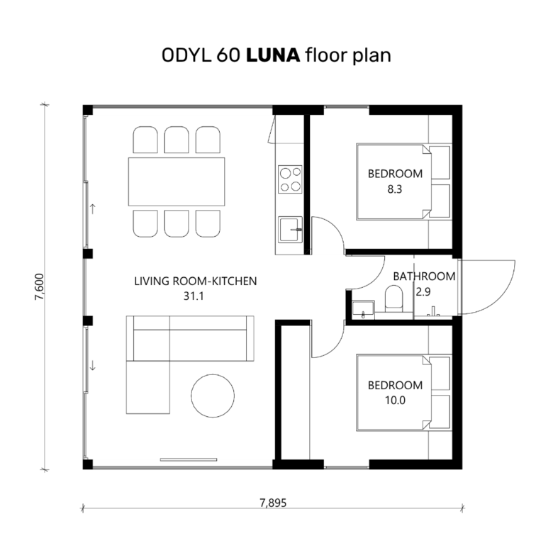 ODYL 60 2 BEDROOMS (3 floor plans)