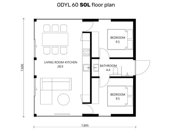 ODYL 60 2 BEDROOMS (3 floor plans)