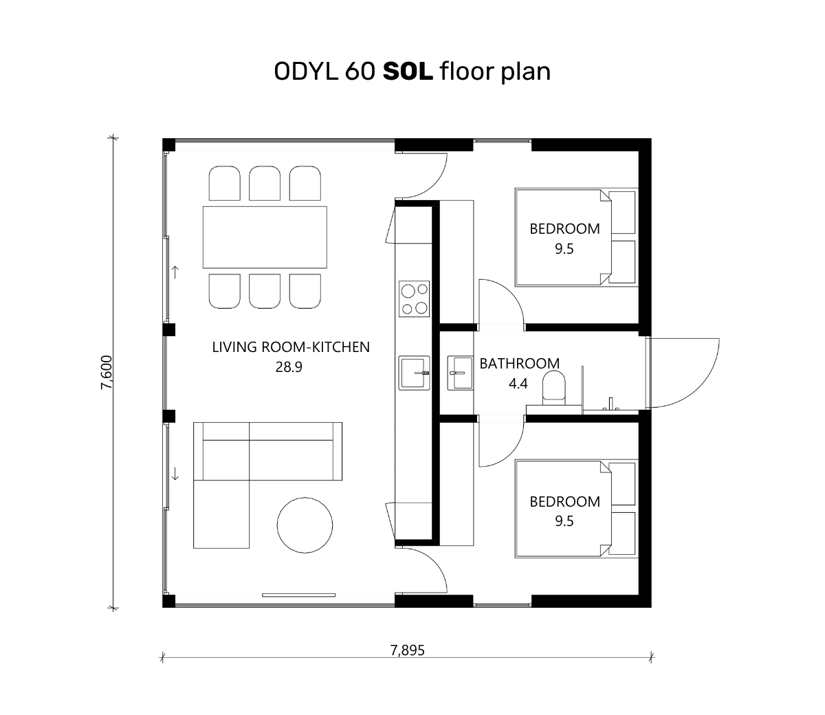 60 SOL ODYL 60 2 BEDROOMS (3 floor plans)